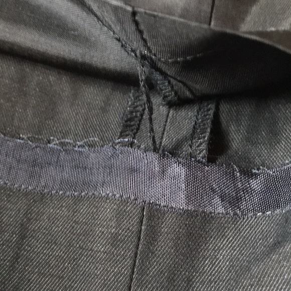 Ann Taylor deep blue linen/rayon lined buttoned wrap skirt EUC - Picture 5 of 7